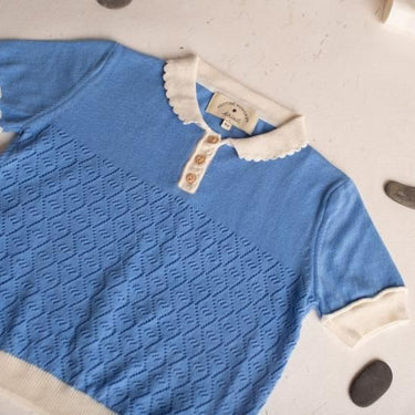 ★40%0FF★2024SS★Birinit Petit Blue short sleeve Biri sweater Jersey Biri manga corta azul 240201124