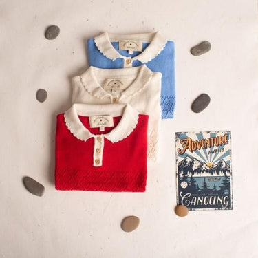 ★40%0FF★2024SS★Birinit Petit Blue short sleeve Biri sweater Jersey Biri manga corta azul 240201124
