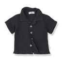 ★40%0FF★2024SS★1+in the family ワンモアインザ・ファミリー DAVID s.sleeve shirt anthracite #456413411