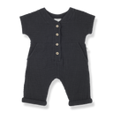 ★40%OFF★2024SS★1+in the family ワンモアインザ・ファミリー ADRIANO s/sleeve overall anthracite #456414131
