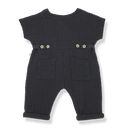 ★40%OFF★2024SS★1+in the family ワンモアインザ・ファミリー ADRIANO s/sleeve overall anthracite #456414131