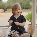 ★40%OFF★2024SS★1+in the family ワンモアインザ・ファミリー ADRIANO s/sleeve overall anthracite #456414131