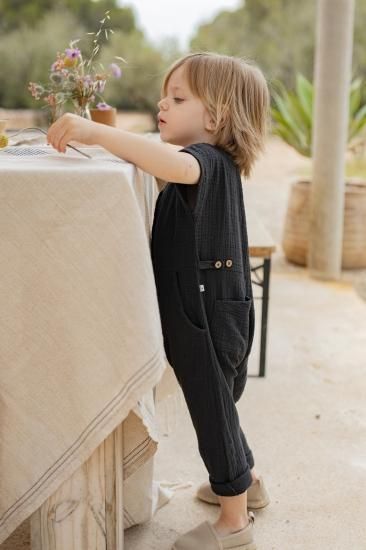 ★40%OFF★2024SS★1+in the family ワンモアインザ・ファミリー ADRIANO s/sleeve overall anthracite #456414131