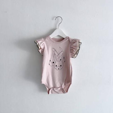 ★frankygrow BABY★frankygrow フランキーグロウ Rabbit Doubble Frill Body PINK fgby23bb#03