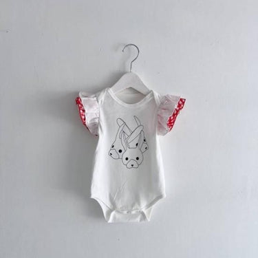 ★frankygrow BABY★frankygrow フランキーグロウ Rabbit Doubble Frill Body WHITE fgby23bb#03