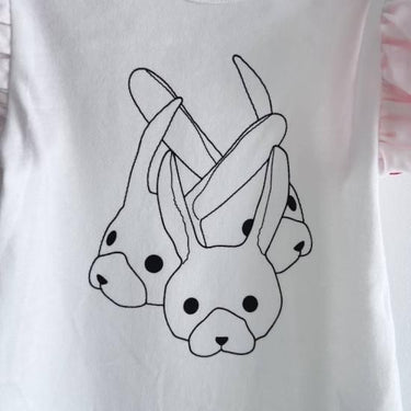 ★frankygrow BABY★frankygrow フランキーグロウ Rabbit Doubble Frill Body WHITE fgby23bb#03
