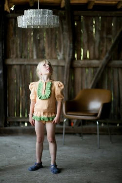 ★40%0FF★2024SS★Kalinka Kids カリンカキッズ Stella Sweater Marigold/Forest
