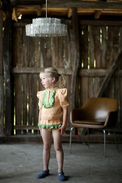 ★40%OFF★2024SS★Kalinka Kids カリンカキッズ Stella Shorts Marigold/Forest
