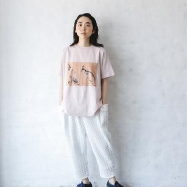 ★40%0FF★2024SS★michirico ミチリコ Rabbit T ライトピンク MR24SS-01 (kids/womens/mens)
