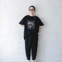 ★40%0FF★2024SS★michirico ミチリコ Flower T ブラック MR24SS-02 (kids/womens/mens)