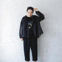 ★40%0FF★2024SS★michirico ミチリコ Flower T ブラック MR24SS-02 (kids/womens/mens)
