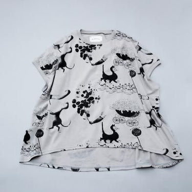 ★40%0FF★2024SS★michirico ミチリコ Souvenir  big T グレー MR24SS-10 (kids/womens)