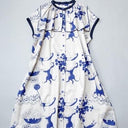 ★40%OFF★2024SS★michirico ミチリコ Souvenir front open dress サファイアブルー MR24SS-18(womens)