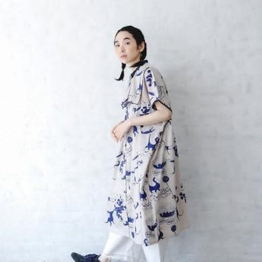 ★40%OFF★2024SS★michirico ミチリコ Souvenir front open dress サファイアブルー MR24SS-18(womens)