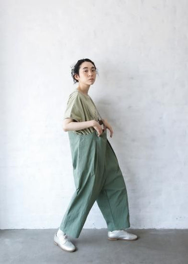 ★40%OFF★2024SS★michirico ミチリコ Cordura nylon overalls カーキ MR24SS-26(womens)