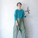 ★40%OFF★2024SS★michirico ミチリコ Cordura nylon overalls カーキ MR24SS-26(womens)
