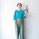 ★40%OFF★2024SS★michirico ミチリコ Cordura nylon overalls カーキ MR24SS-26(womens)