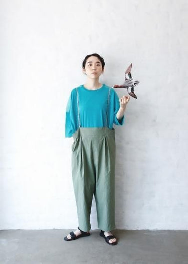 ★40%OFF★2024SS★michirico ミチリコ Cordura nylon overalls カーキ MR24SS-26(womens)