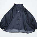 ★40%0FF★2024SS★michirico ミチリコ Organza shirts ブラック MR24SS-31(womens)