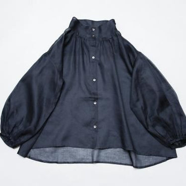 ★40%0FF★2024SS★michirico ミチリコ Organza shirts ブラック MR24SS-31(womens)