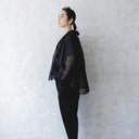 ★40%0FF★2024SS★michirico ミチリコ Organza shirts ブラック MR24SS-31(womens)