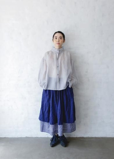 ★40%0FF★2024SS★michirico ミチリコ Organza shirts グレー MR24SS-31(womens)
