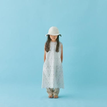 MOUN TEN. マウンテン lace apron dress sand MO18-1504