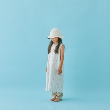 MOUN TEN. マウンテン lace apron dress sand MO18-1504
