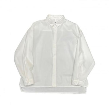 MOUN TEN. マウンテン stretch typewriter wide shirt white MS32-1501