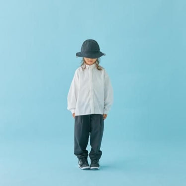 MOUN TEN. マウンテン stretch typewriter wide shirt white MS32-1501
