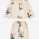 ★30%OFF★2023 FUN COLLECTION★BOBOCHOSES ボボショーズ BABY THE FEAST ALL OVER WOVEN LOUNGE SET 223FB009