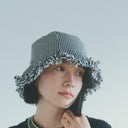 ★50%OFF★2024SS★nunuforme ヌヌフォルム オーガニックデニムフリンジチューリップハット Navy nf21-hat01