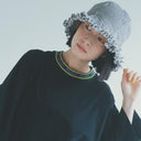 ★50%OFF★2024SS★nunuforme ヌヌフォルム オーガニックデニムフリンジチューリップハット Navy nf21-hat01