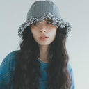 ★50%OFF★2024SS★nunuforme ヌヌフォルム オーガニックデニムフリンジチューリップハット Navy nf21-hat01