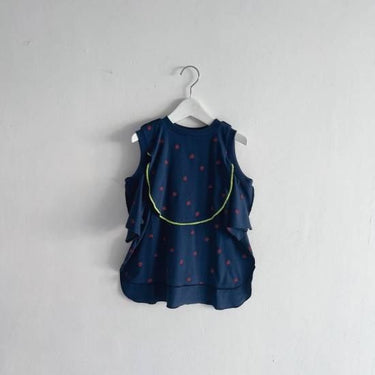 ★40%0FF★2024SS★frankygrow フランキーグロウ FRG+SB DEFORMATION TEE #01 NAVY-RED Strawberry 24SCS-473