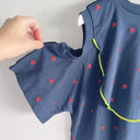 ★40%0FF★2024SS★frankygrow フランキーグロウ FRG+SB DEFORMATION TEE #01 NAVY-RED Strawberry 24SCS-473