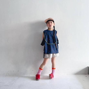 ★40%0FF★2024SS★frankygrow フランキーグロウ FRG+SB DEFORMATION TEE #01 NAVY-RED Strawberry 24SCS-473
