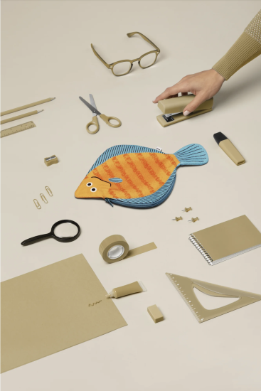 Donfisher ドンフィッシャー Plaice Case Yellow 魚ポーチ イエロー カレイ