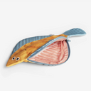 Donfisher ドンフィッシャー Plaice Case Yellow 魚ポーチ イエロー カレイ