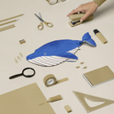 Donfisher ドンフィッシャー Minke whale Case Blue 魚ポーチ ブルー ミナミミンククジラ