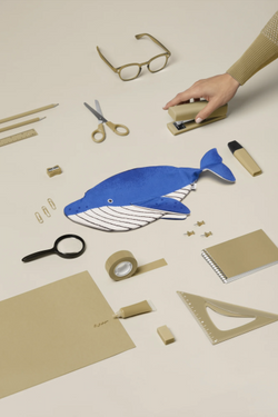 Donfisher ドンフィッシャー Minke whale Case Blue 魚ポーチ ブルー ミナミミンククジラ