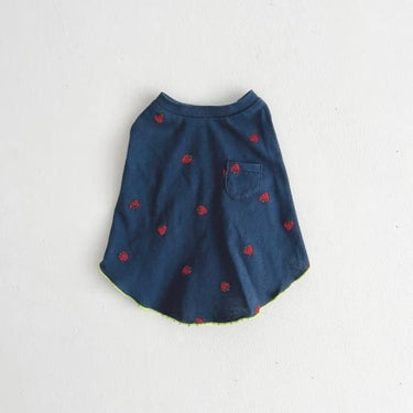 ★frankygrow フランキーグロウ ポケット TEE NAVY-RED Strawberry 24FDG003