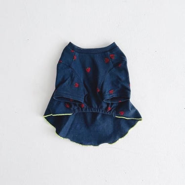 ★frankygrow フランキーグロウ ポケット TEE NAVY-RED Strawberry 24FDG003