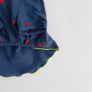 ★frankygrow フランキーグロウ ポケット TEE NAVY-RED Strawberry 24FDG003