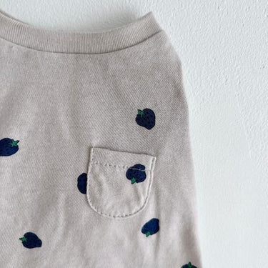 ★frankygrow DOG★frankygrow フランキーグロウ ポケット TEE BEIGE GRAY-BLUE Strawberry 24FDG003