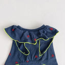 ★frankygrow DOG★frankygrow フランキーグロウ フリルカラーTEE NAVY-RED Strawberry 24FDG002