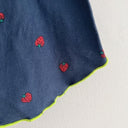 ★frankygrow DOG★frankygrow フランキーグロウ フリルカラーTEE NAVY-RED Strawberry 24FDG002