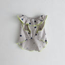 ★frankygrow DOG★frankygrow フランキーグロウ フリルカラーTEE BEIGE GRAY-BLUE Strawberry 24FDG002