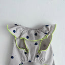 ★frankygrow DOG★frankygrow フランキーグロウ フリルカラーTEE BEIGE GRAY-BLUE Strawberry 24FDG002