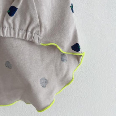 ★frankygrow DOG★frankygrow フランキーグロウ フリルカラーTEE BEIGE GRAY-BLUE Strawberry 24FDG002